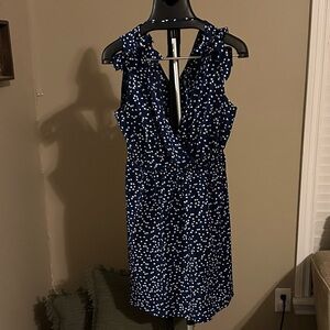 Elegant Navy Blue heart Dot Dress